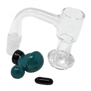 14mm Terp Slurper Quartz Banger with Boxing Glove Carb Cap Set - [GSW392]